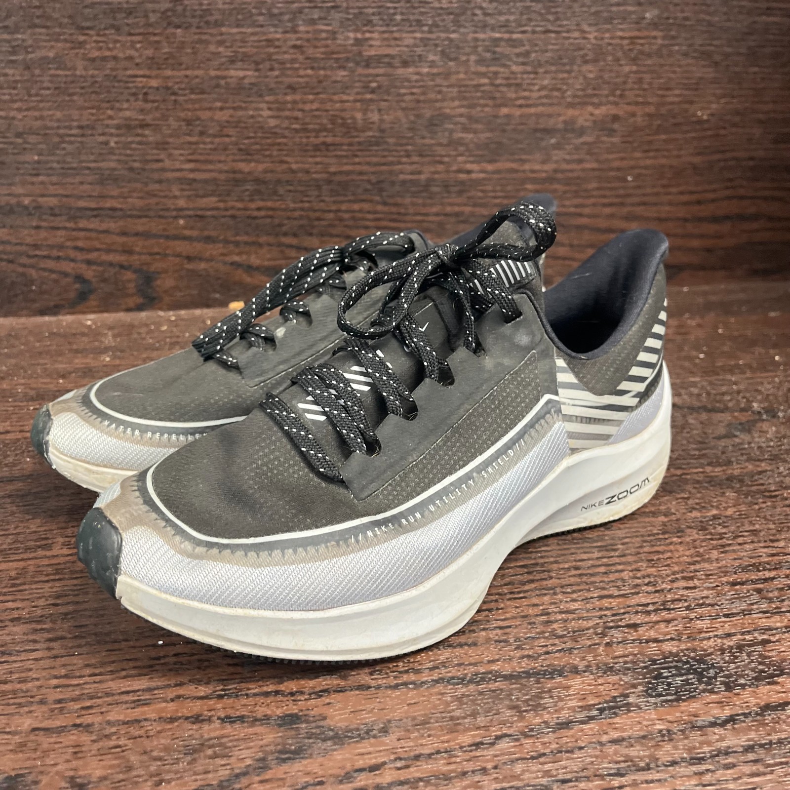 Nike Zoom Run Utility BQ3191-001 Women’s Running Shoes Size 7 Black Gray