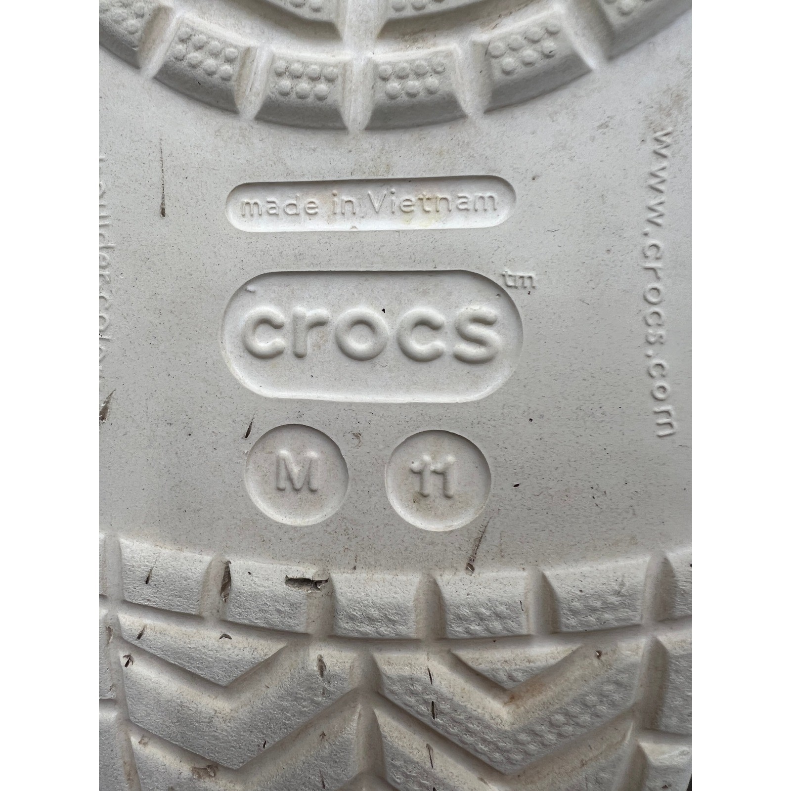 Crocs Crocband Clog White Black Stripe 11016-100 Mens Size M11