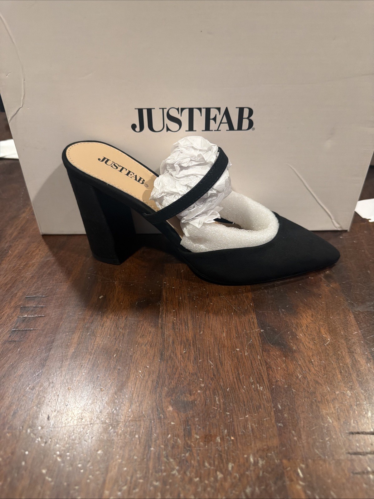 Just Fab Women’s Allie Classic Pump Heel Shoes Black Size 5.5 M
