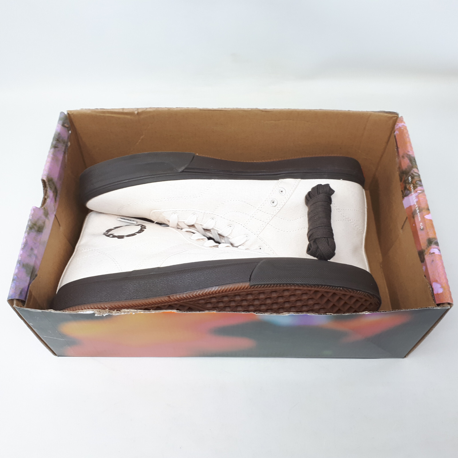 Vans Crockett High Decon Cream White Brown Skate Authentic Shoe Sneaker Mens NEW