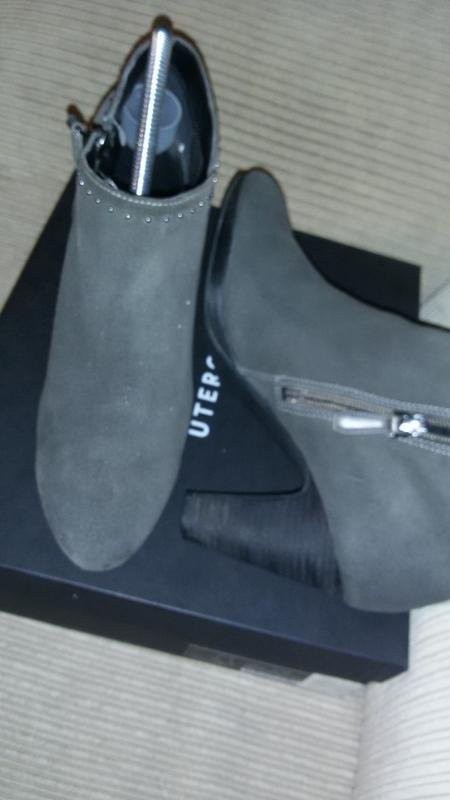 Women Ecco boots grey suede 40 #3Q0Y