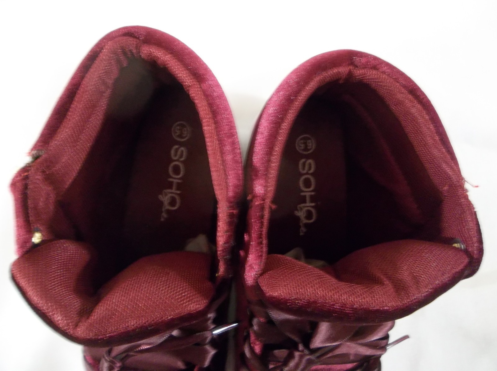 Soho Girls Bedford-1 Wine Velvet High Top Shoes – Women’s US Size 7