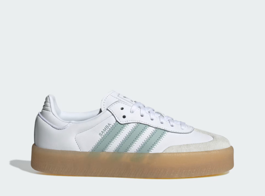 Adidas Women’s Sambae W, Style# JP5609, Size 7.5, White/Wonder Blue/Off White