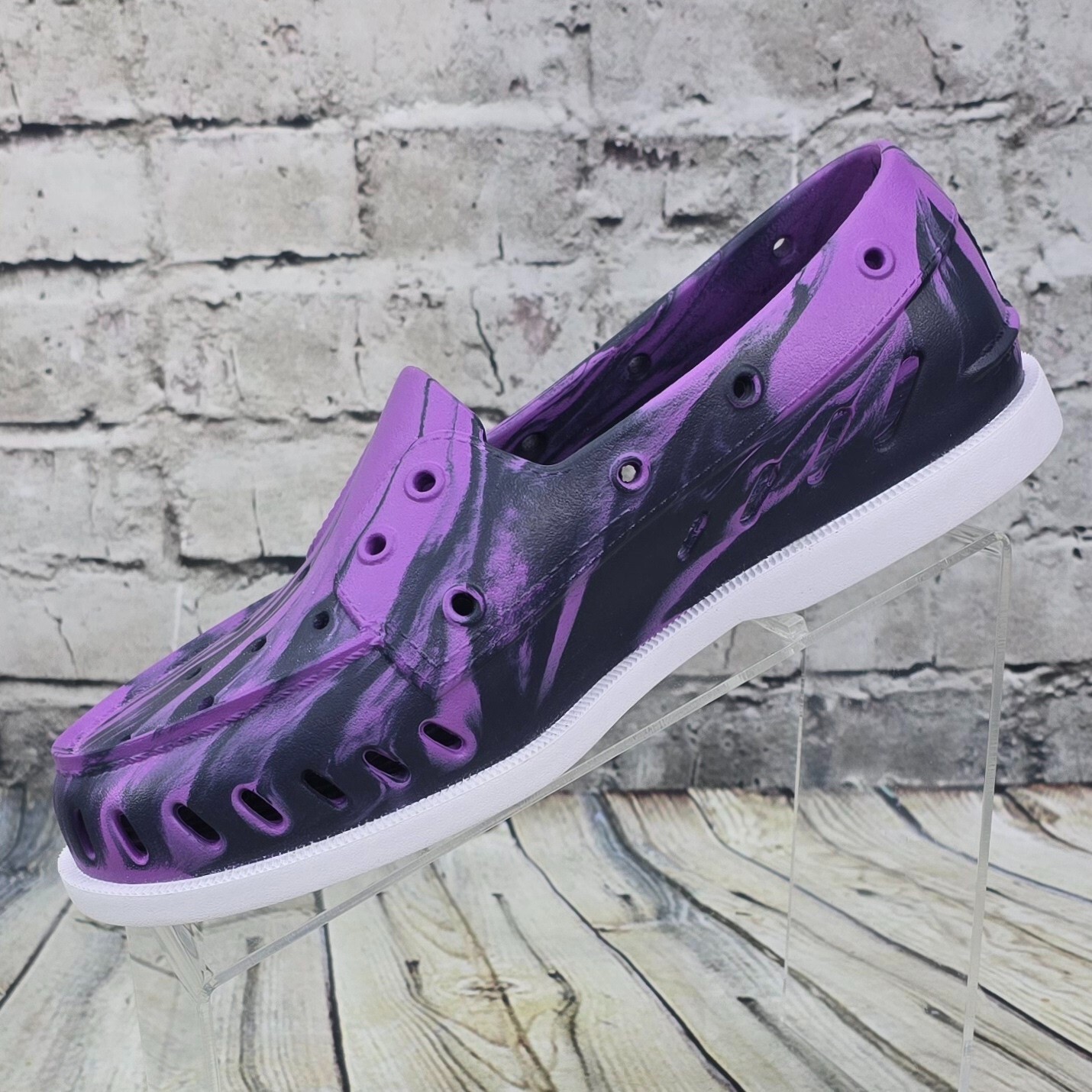 Sperry A/O Float Boat Shoes Womens 10 Purple Black Marble Water Friendly EVA New