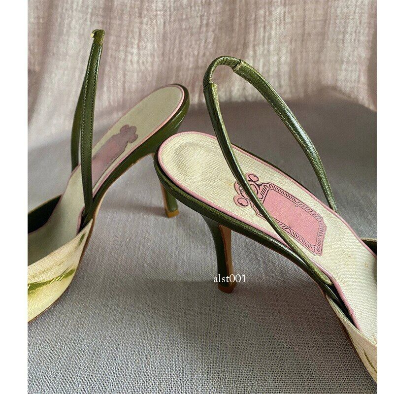 High Heels Shallow Women Sandals Flower Summer Women Pumps Shoes Dress Party