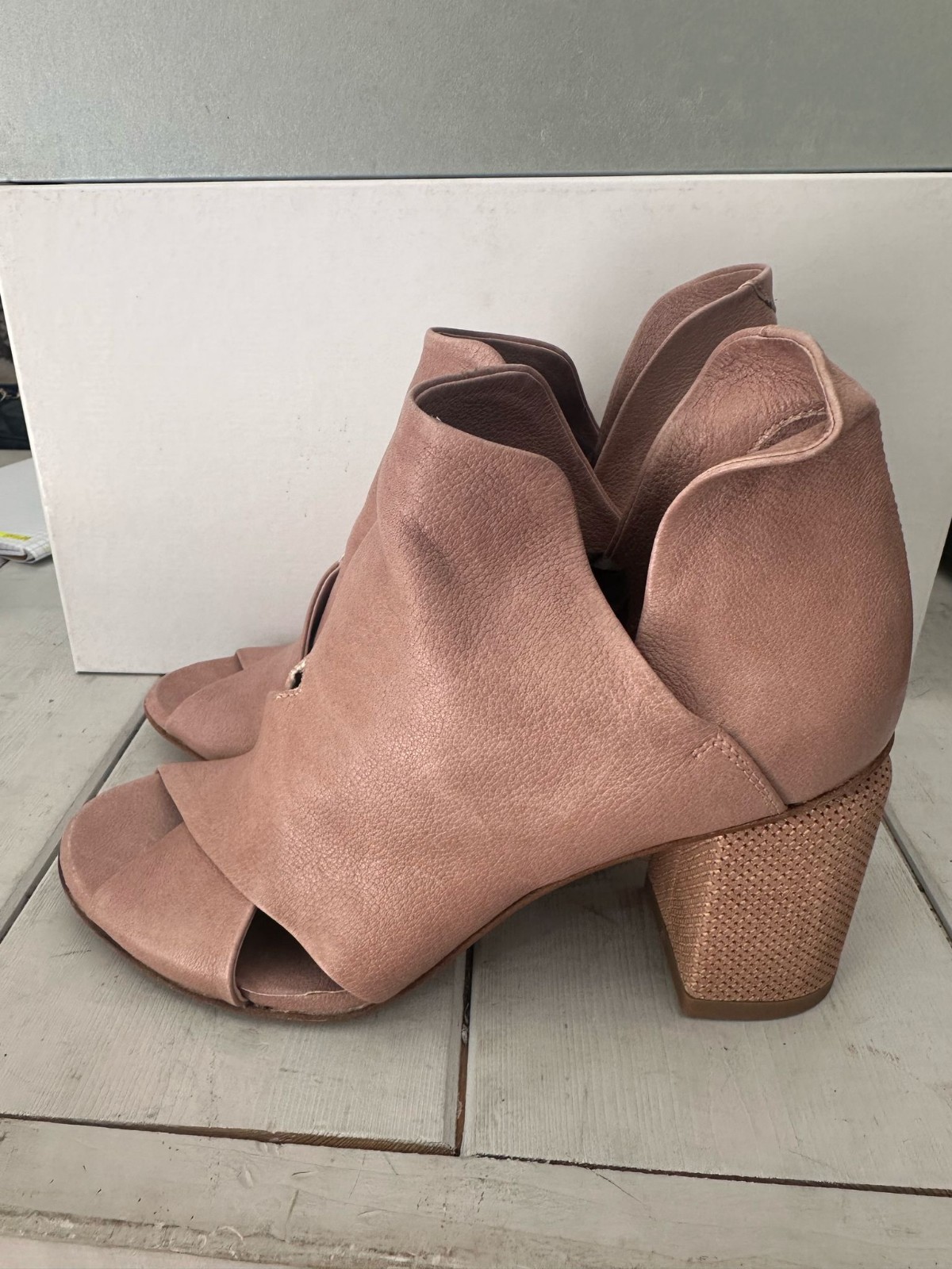 Officine Creative Ankle Boots Genuine Leather Woman SizeEu37 Blush Heel 3 1/8in