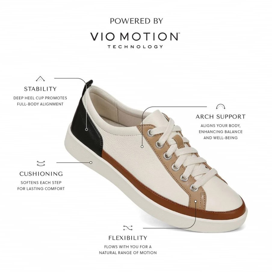 VIONIC Women Winny Sneaker, Onyx Leather (NEW)
