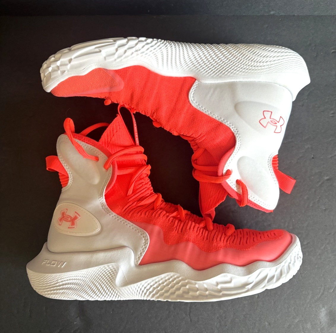 Under Armour Highlight Ace Women 3027083-101 Flow Orange Volleyball Shoes Size 7