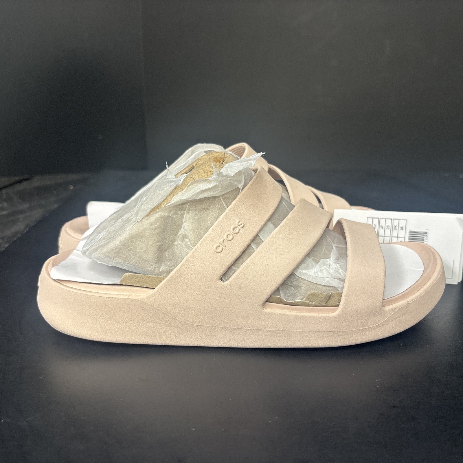 Crocs Getaway Strappy Sandals Slide Comfort Casual Quartz Women’s Size 7 NWOB