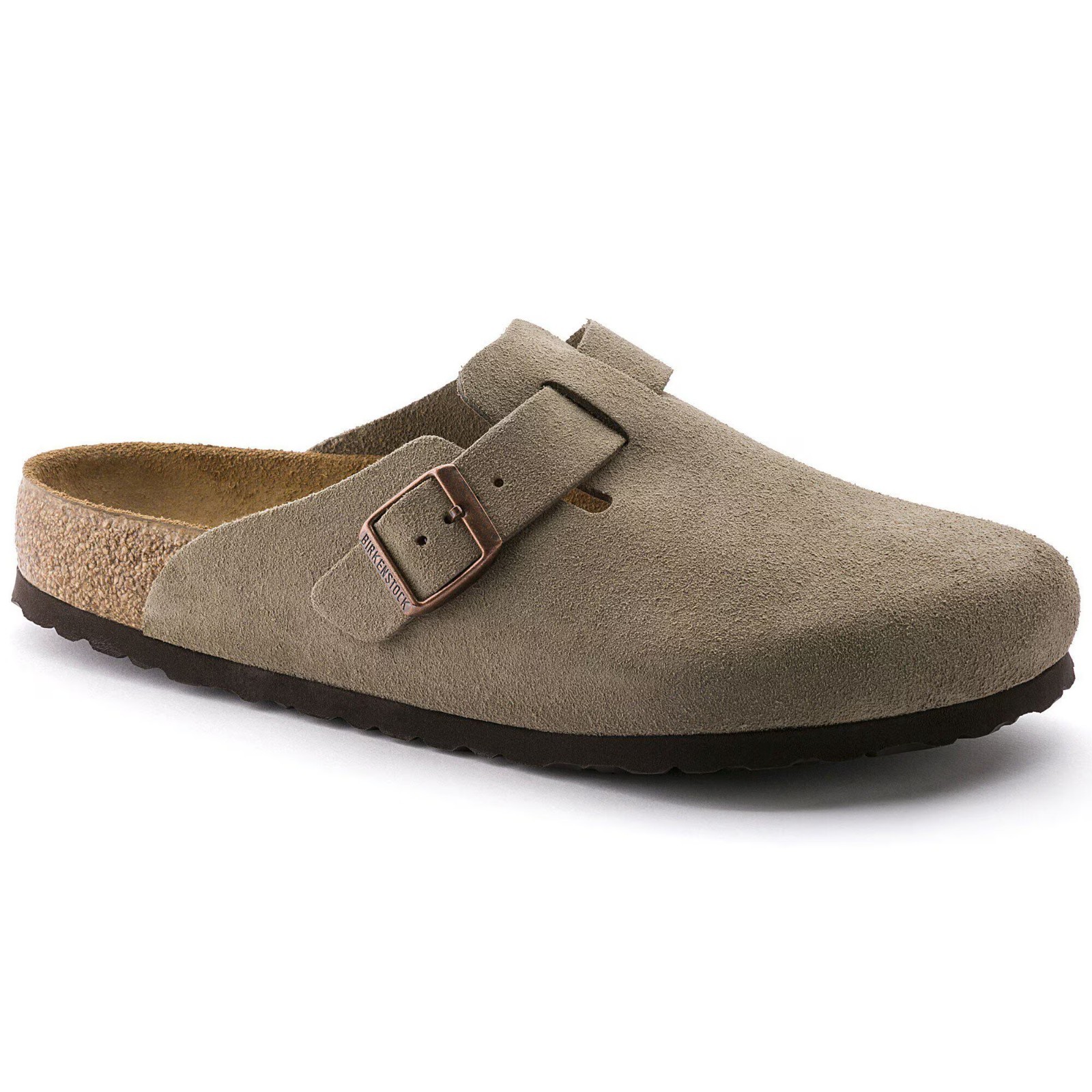 Birkenstock Boston Soft Footbed Suede Leather Taupe – NEW
