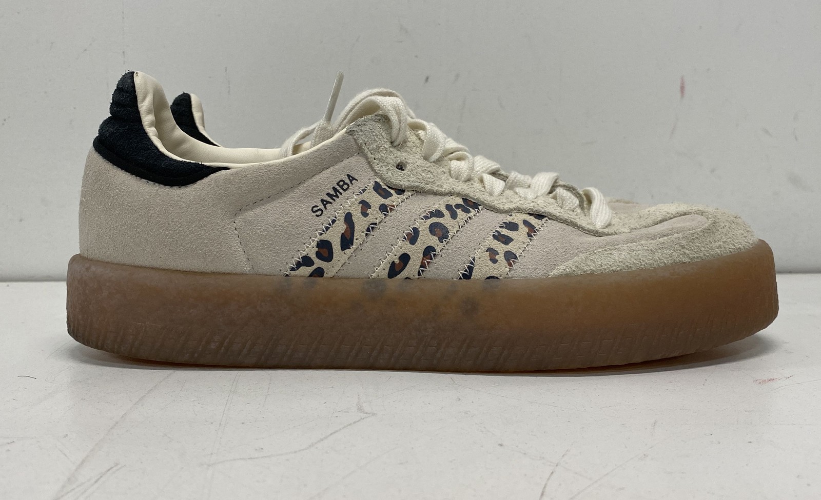 Adidas Samba XLG Wonder White Leopard Print Women’s Sneakers Size 6.5