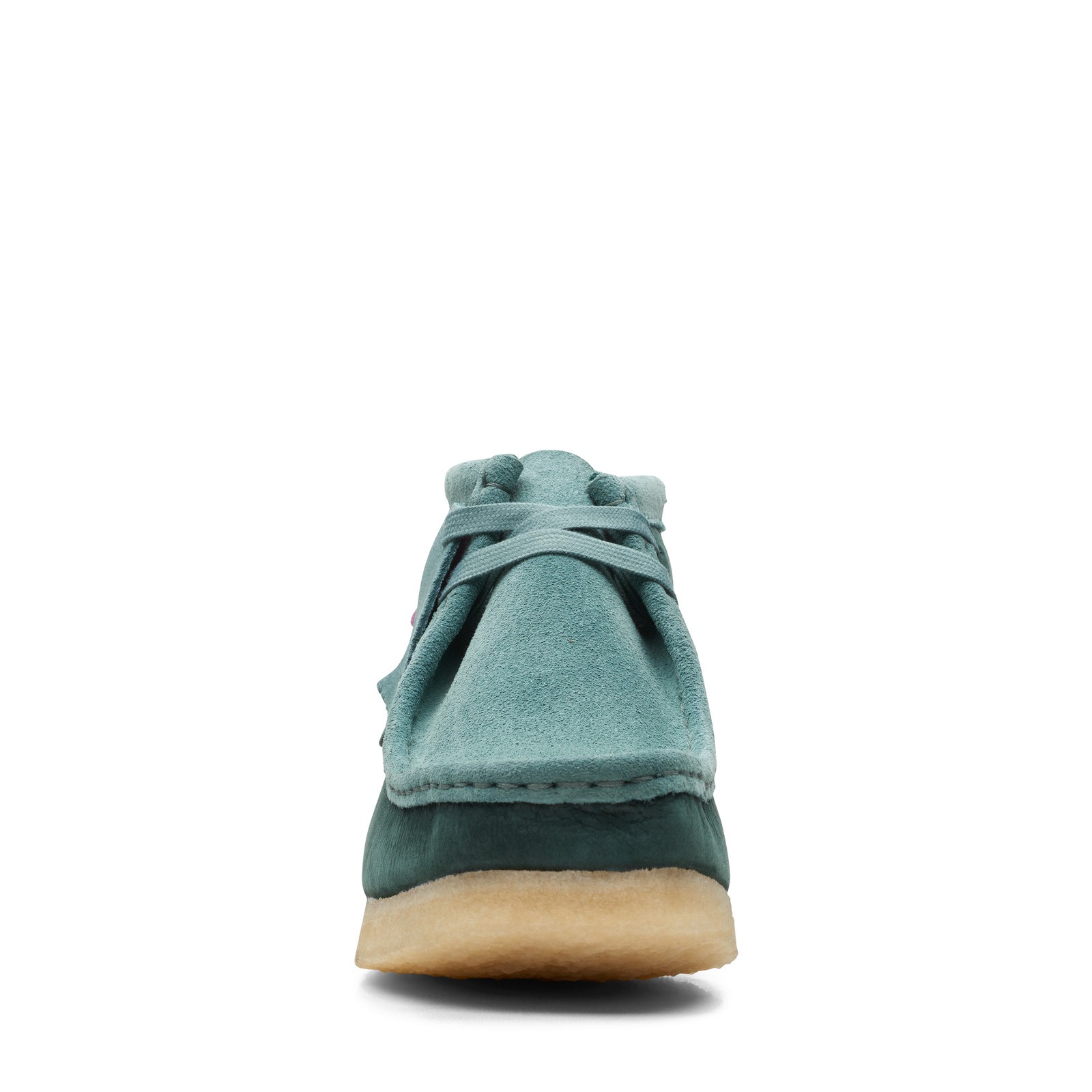 Clarks Wallabee Boot 26167942 Womens Green Leather Lace Up Chukkas Boots 5.5