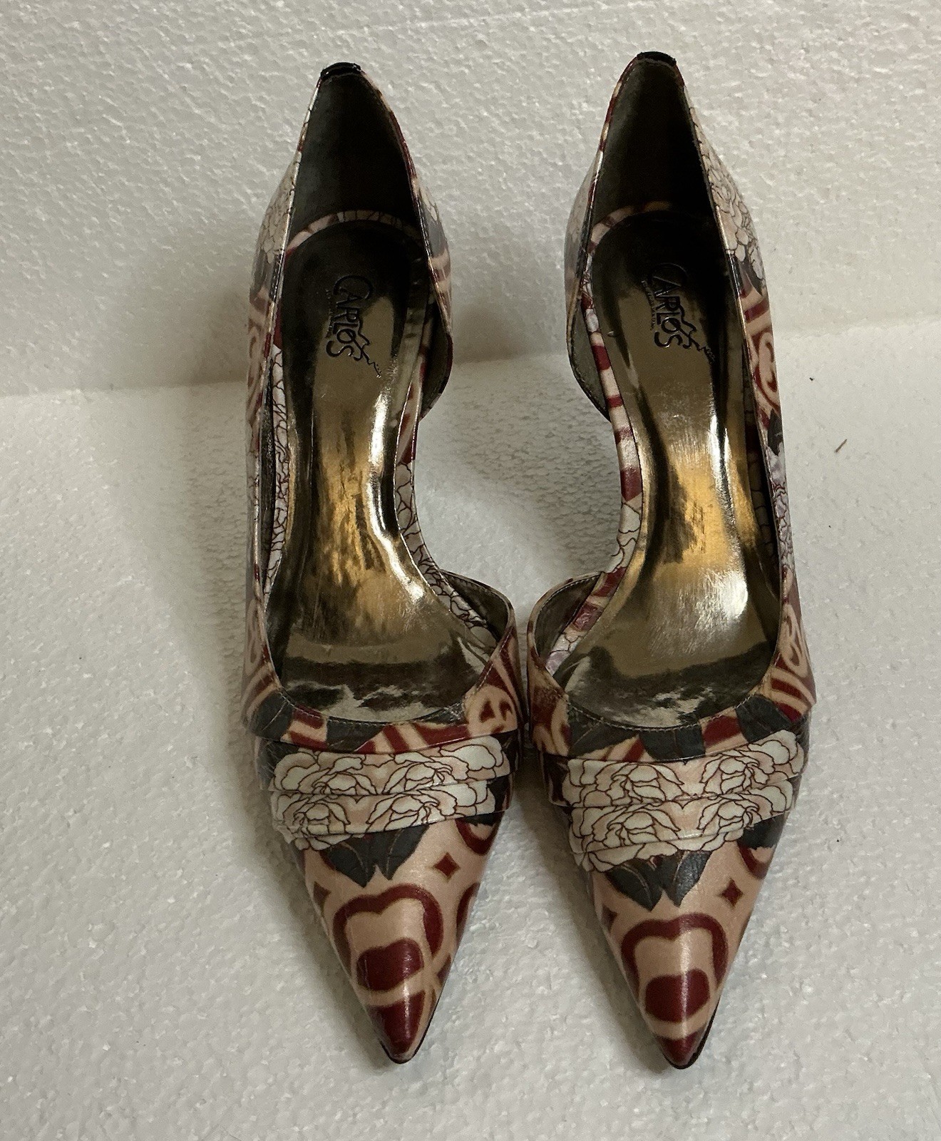 Carlos by Carlos Santana Elite Heels 9.5M Floral Pointed Toe D’Orsay Pumps