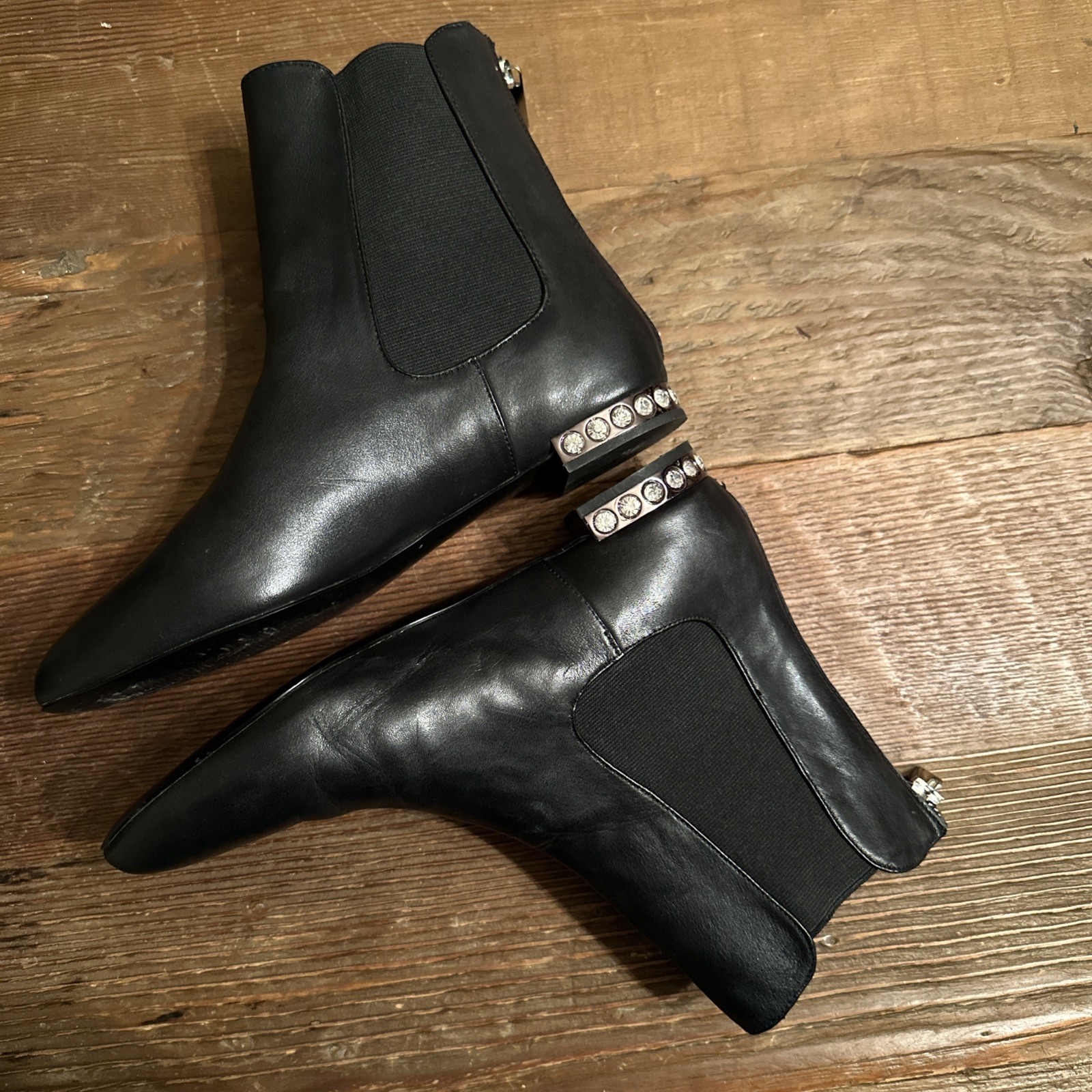 Modern Vice Glamorous Black Zip-up Booties – Women’s Size 37.5/ US 7.5