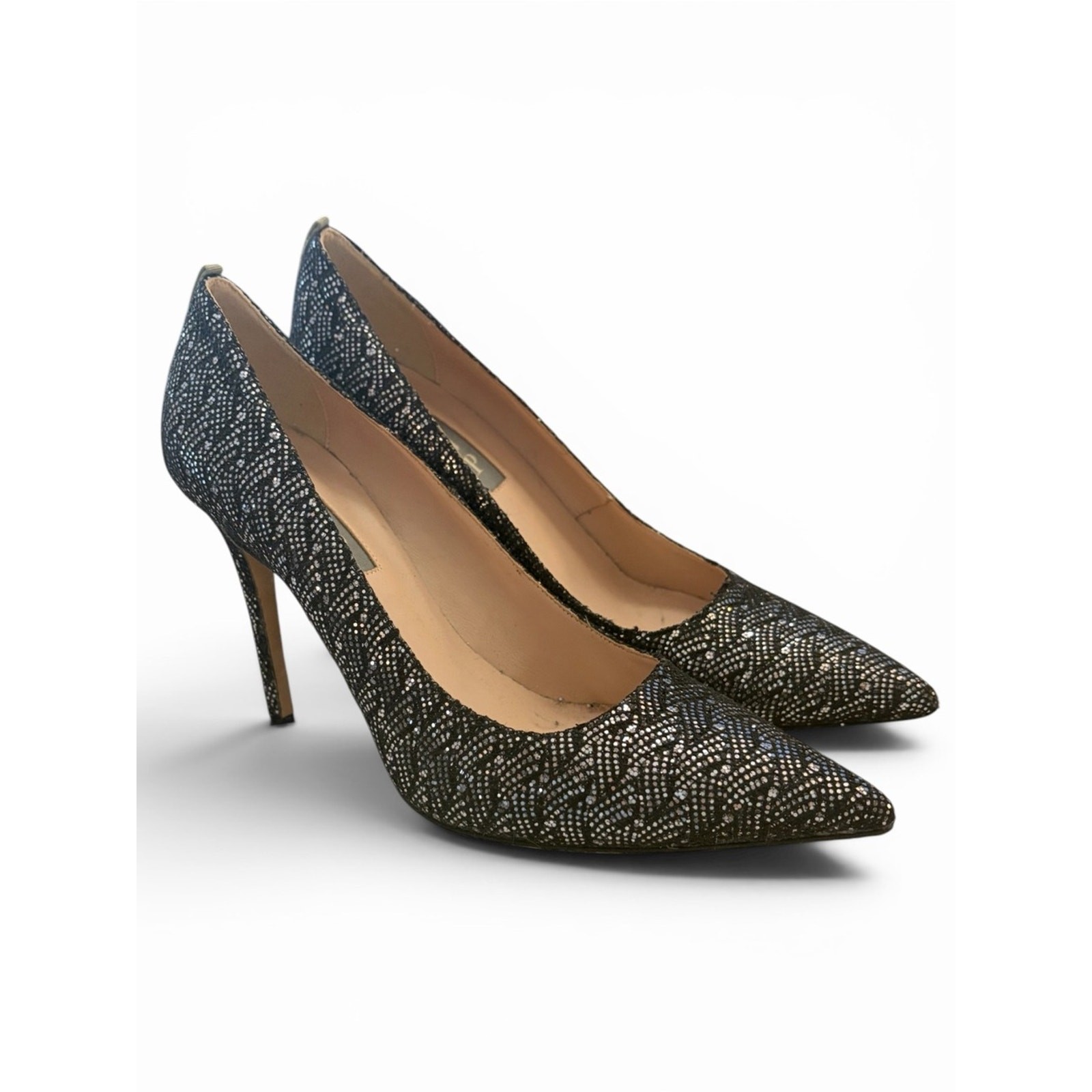 SJP by Sarah Jessica Parker Fawn Glitter Pumps | Size 37.5 | 100 mm heel
