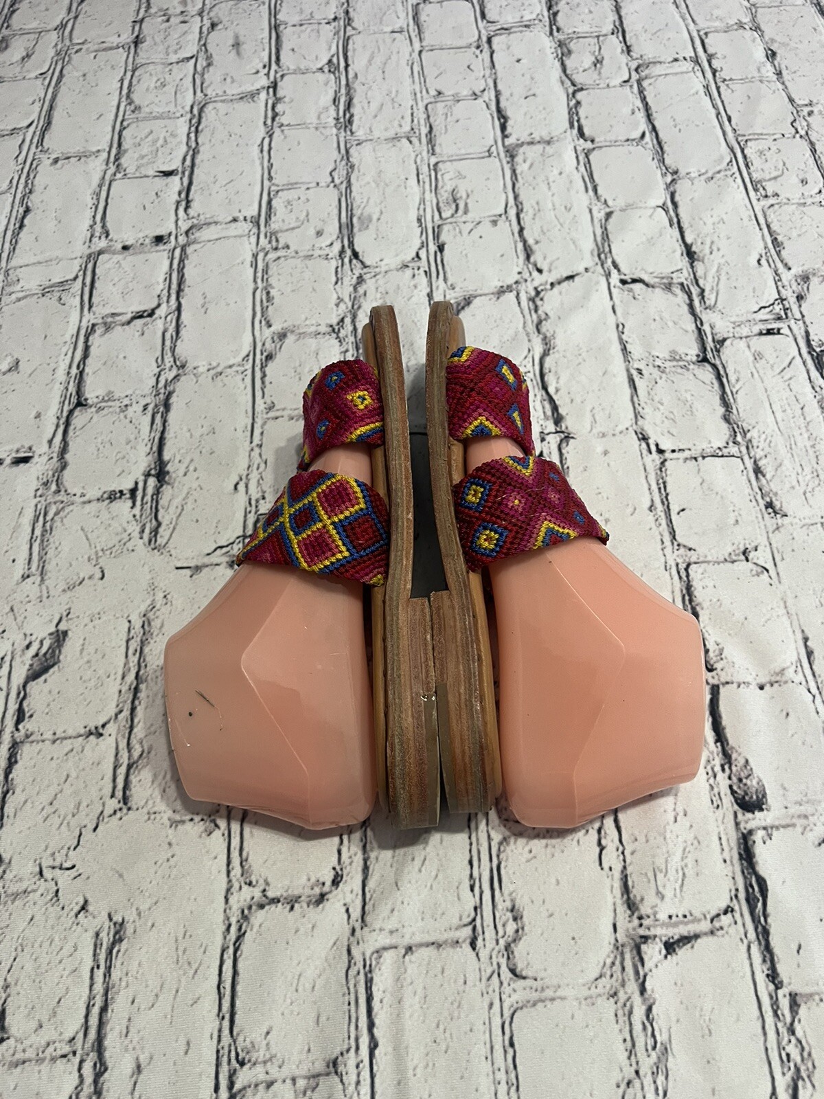 ECLECTIC ARRAY Hasen Woven Bands Mai Tai Sandals Size US 8/EURO 38