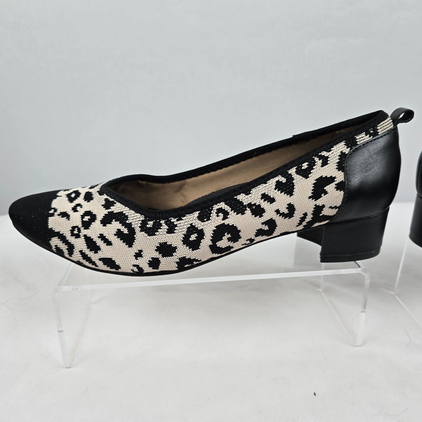 Walking Cradles Hester Flats Slip-On Women’s 9 Leopard Black Cream W-149306 New