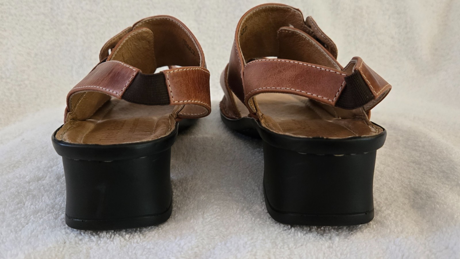 Josef Seibel Zeta Womens Brown Leather Comfort Slingback Sandals 38 / 7.5 US
