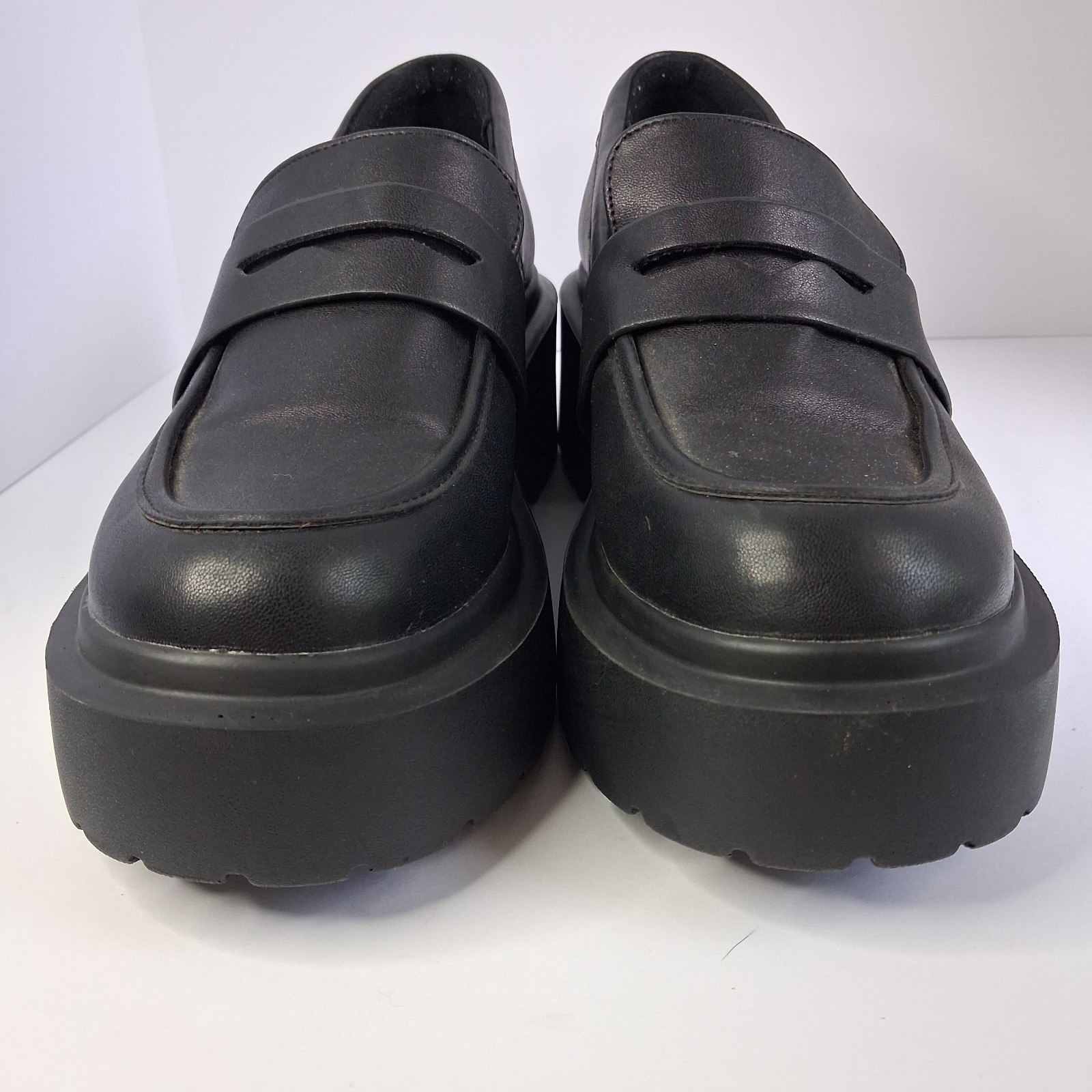 Wild Fable Women’s Black Chunky Platform Loafers Size 6.5 Penny Loafer Lug Sole