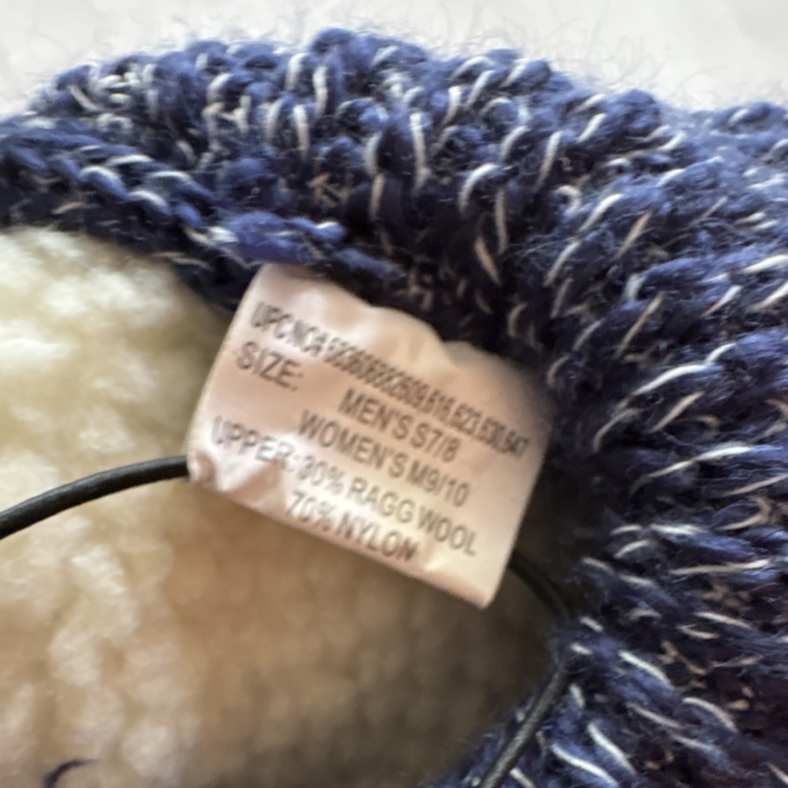 College Edition UNC Slip-On Knit Slippers Blue Ragg Wool women 9/10; men 7/8