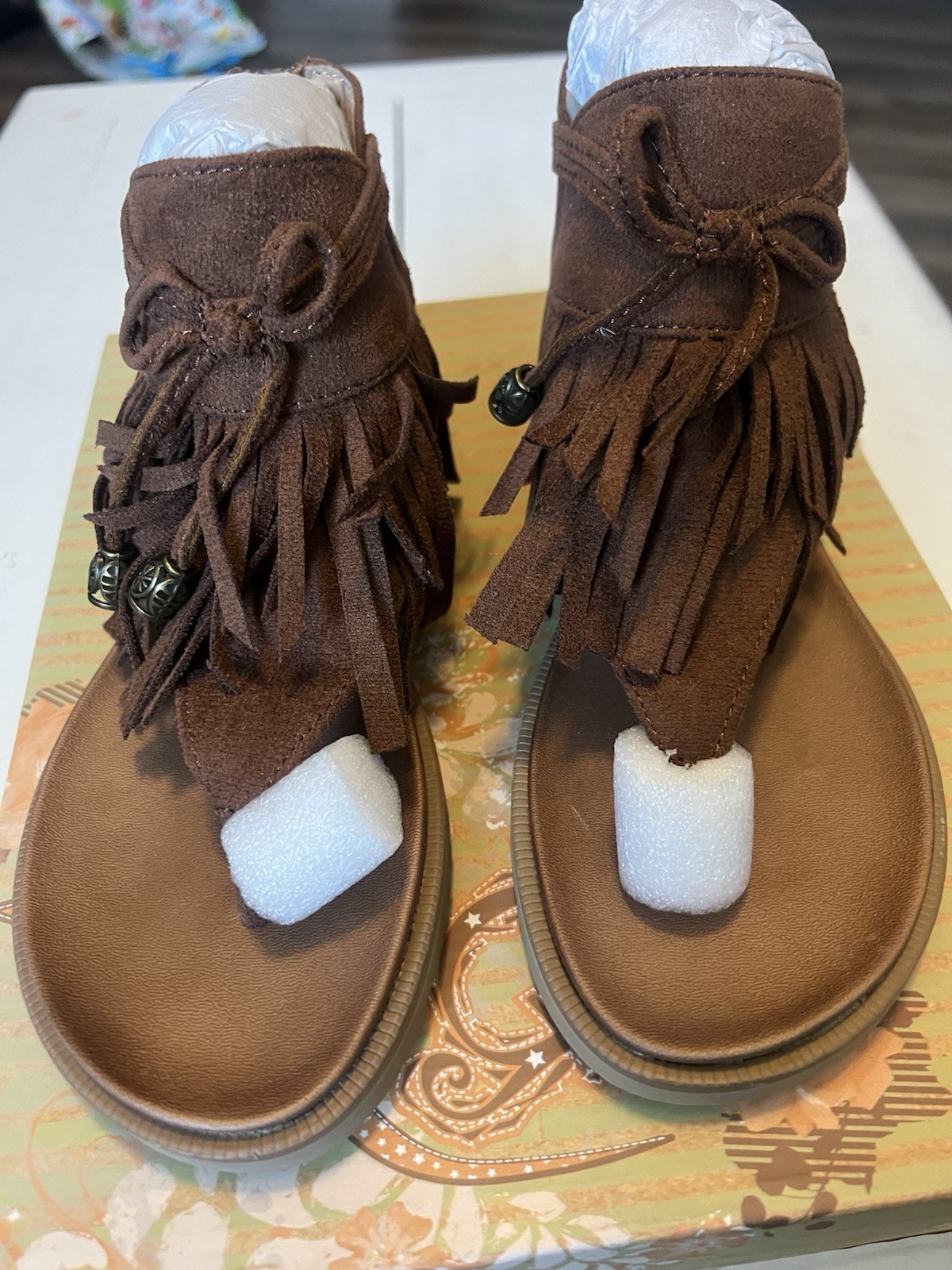 Very G- I See You- Tan Size 11New In Box Fringe Perfect For Concerts & Festival