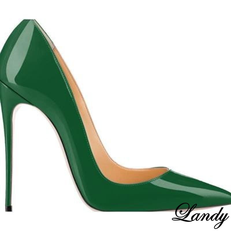 Womens High Heel Stiletto Pointed Toe Shiny Faux Leather Party Shoes Banquet Hot
