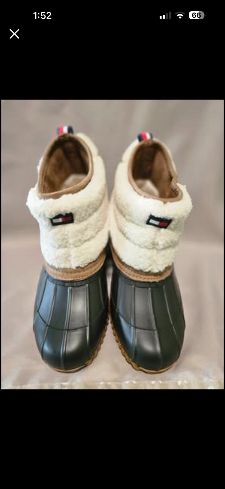 Tommy Hilfiger Women’s Quilted Ankle Rain Boots Zip 7M