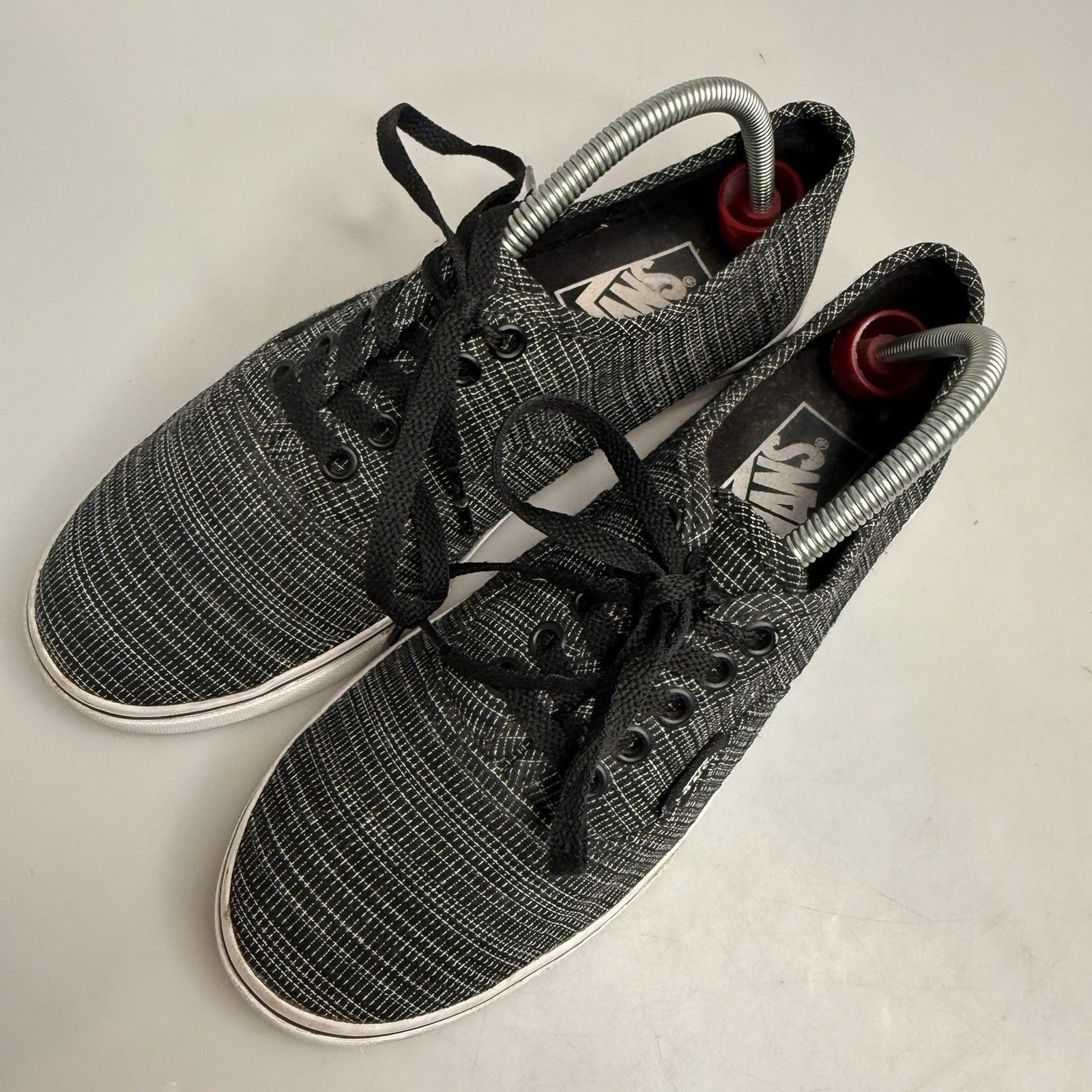 Vans Classic Knit Skate Sneakers Black Women’s 5 Men’s 3.5 Low Top Shoes EU 34.5