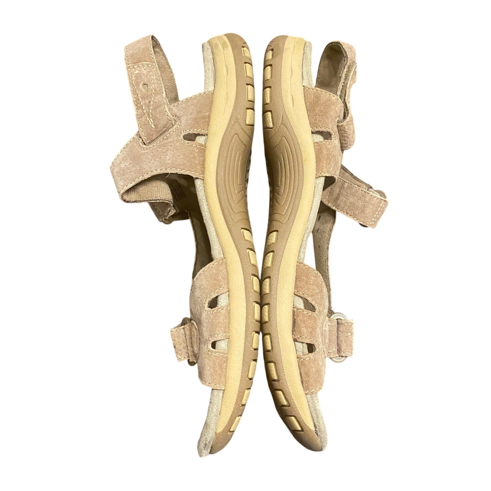 Earth Origins Sophie Leather Upper Comfort Sandals Brown Adjustable Strappy 11M