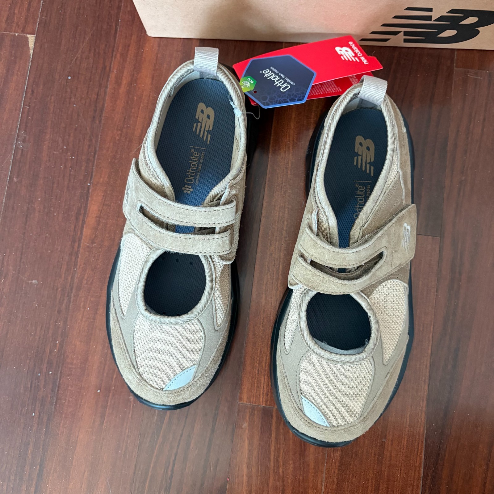New Balance Breeze Womens Mary Jane Sneakers Camel Brown Beige SD2203BE