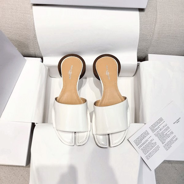 NEW Women’s Margiela Women’s Split Toe Mule French Chunky Heel Retro Open Toe