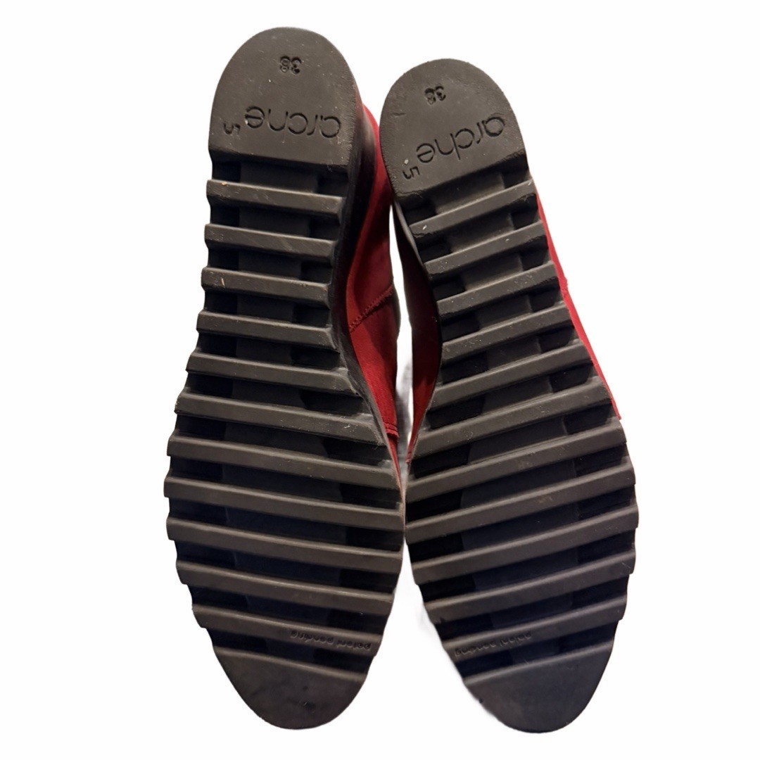 Arche Larrie Women’s Red Leather Wedge Ankle Boots