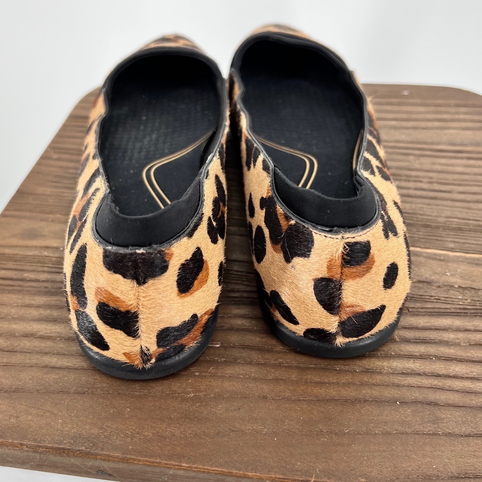 Cole Haan Grand Ambition Leopard Calf Hair Flats Women’s 9.5 B Real Fur