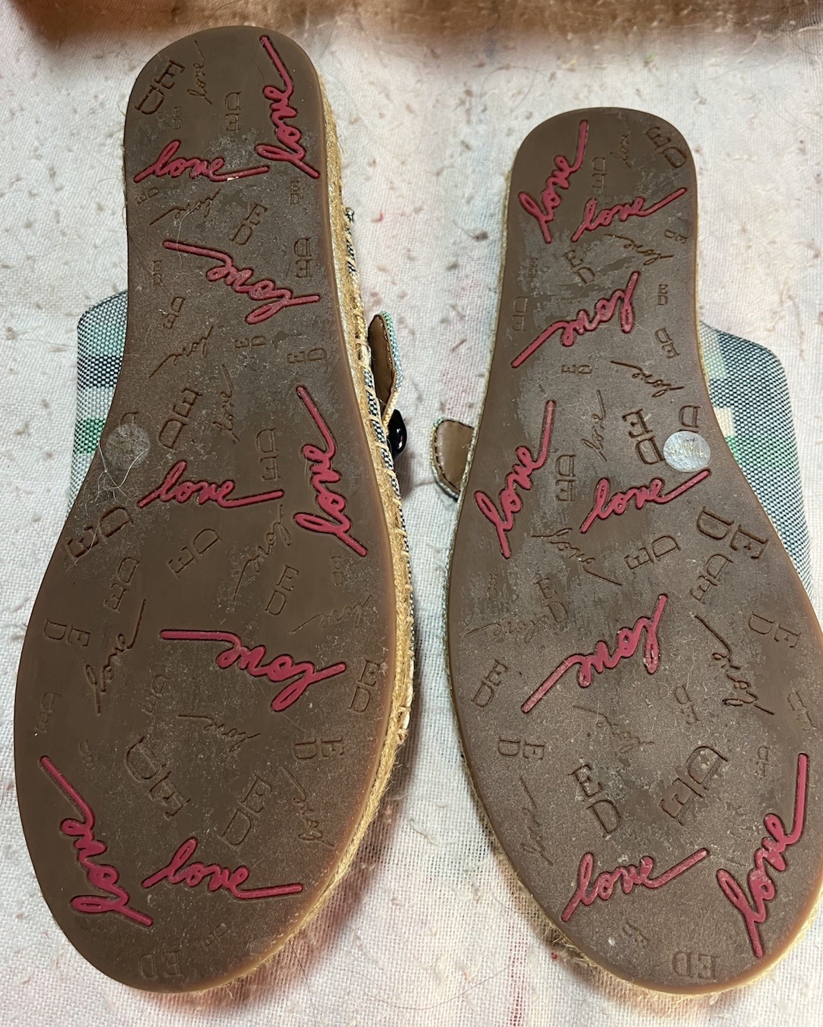 Ellen Degeneres Ed-Sadie Madras Sandals 7.5M