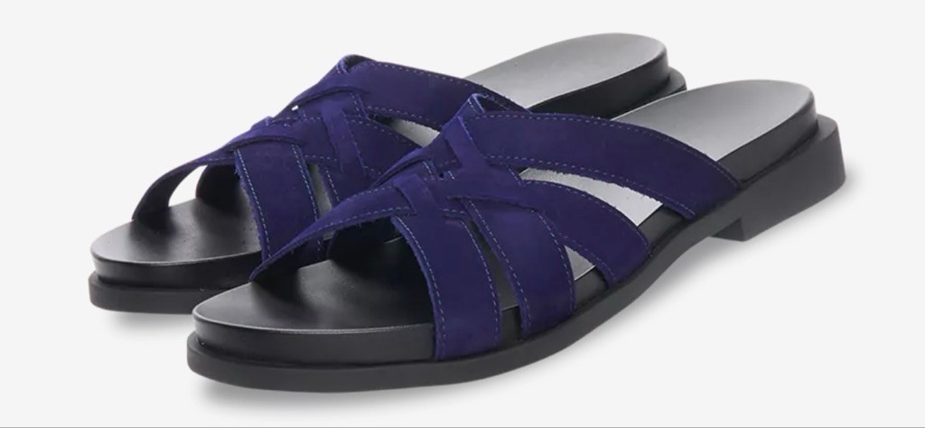 New Women’s Arche Makzee Blue Nubuck Leather Slippers 9