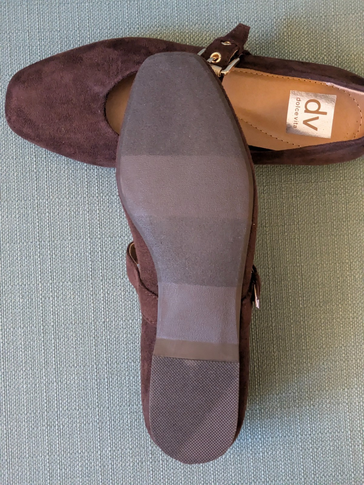 DV by DOLCE VITA Women’s Mauryce Suede Buckle Flat Shoes ~ Brown ~ Choose Size