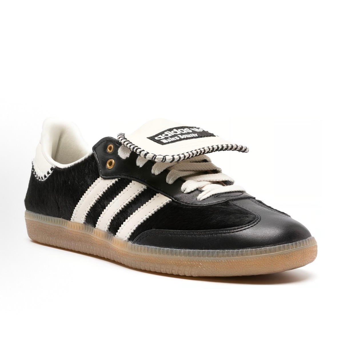Unisex Wales Bonner x adidas Originals Black/Brown Sanba Pony Tonal Casual Shoes