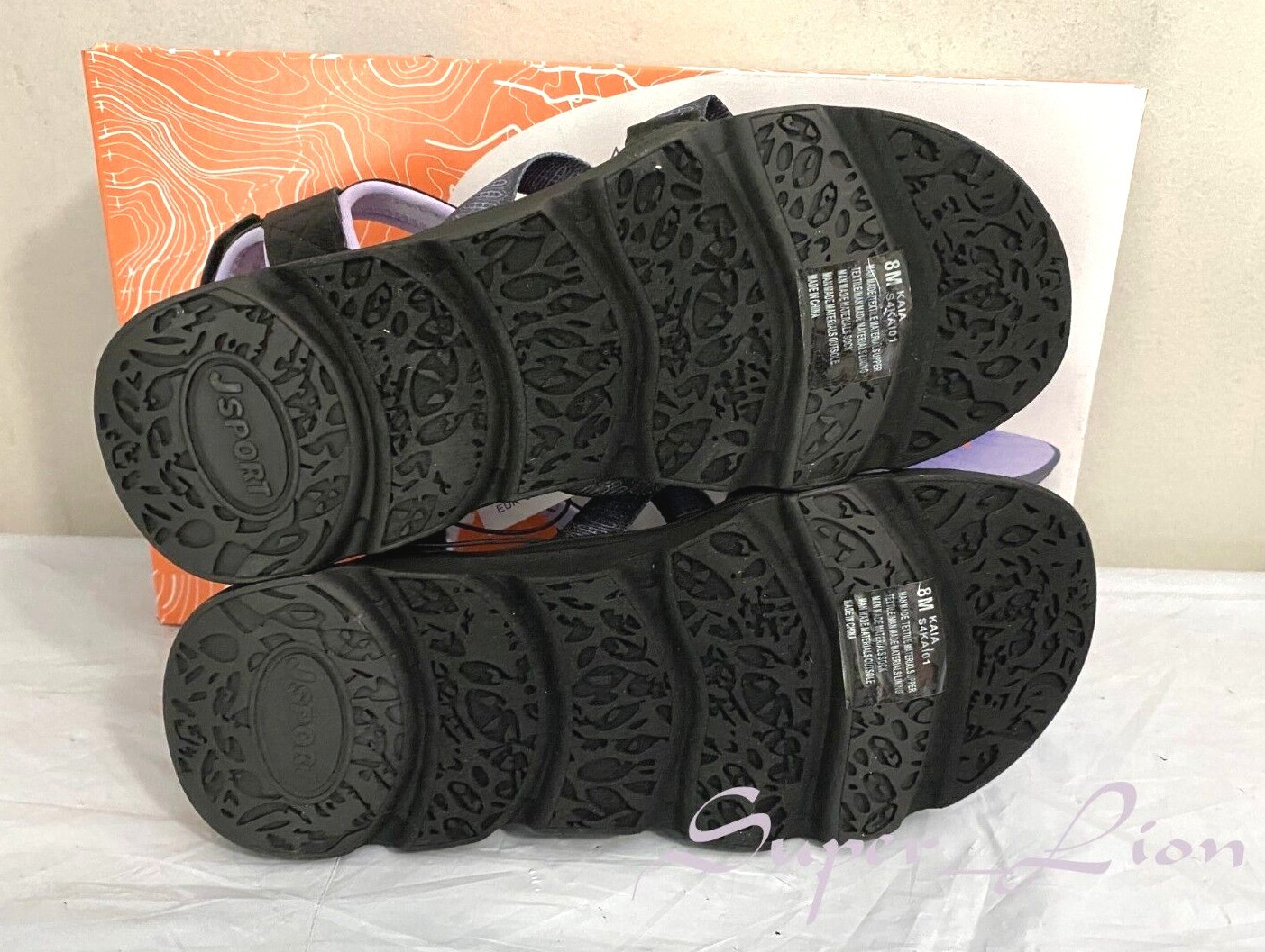 NEW JSport Women’s KAIA Adjustable Strap Sports Sandal – PICK SIZE Black/Purple