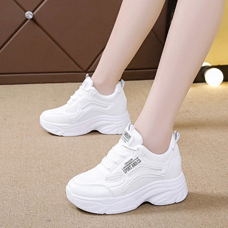 Women’s Dad Sneakers Platform Thick Sole Casual Height Increase Walking Shoes