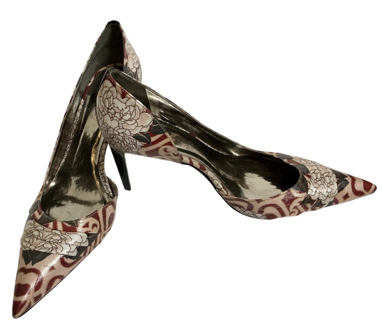 Carlos by Carlos Santana Elite Heels 9.5M Floral Pointed Toe D’Orsay Pumps