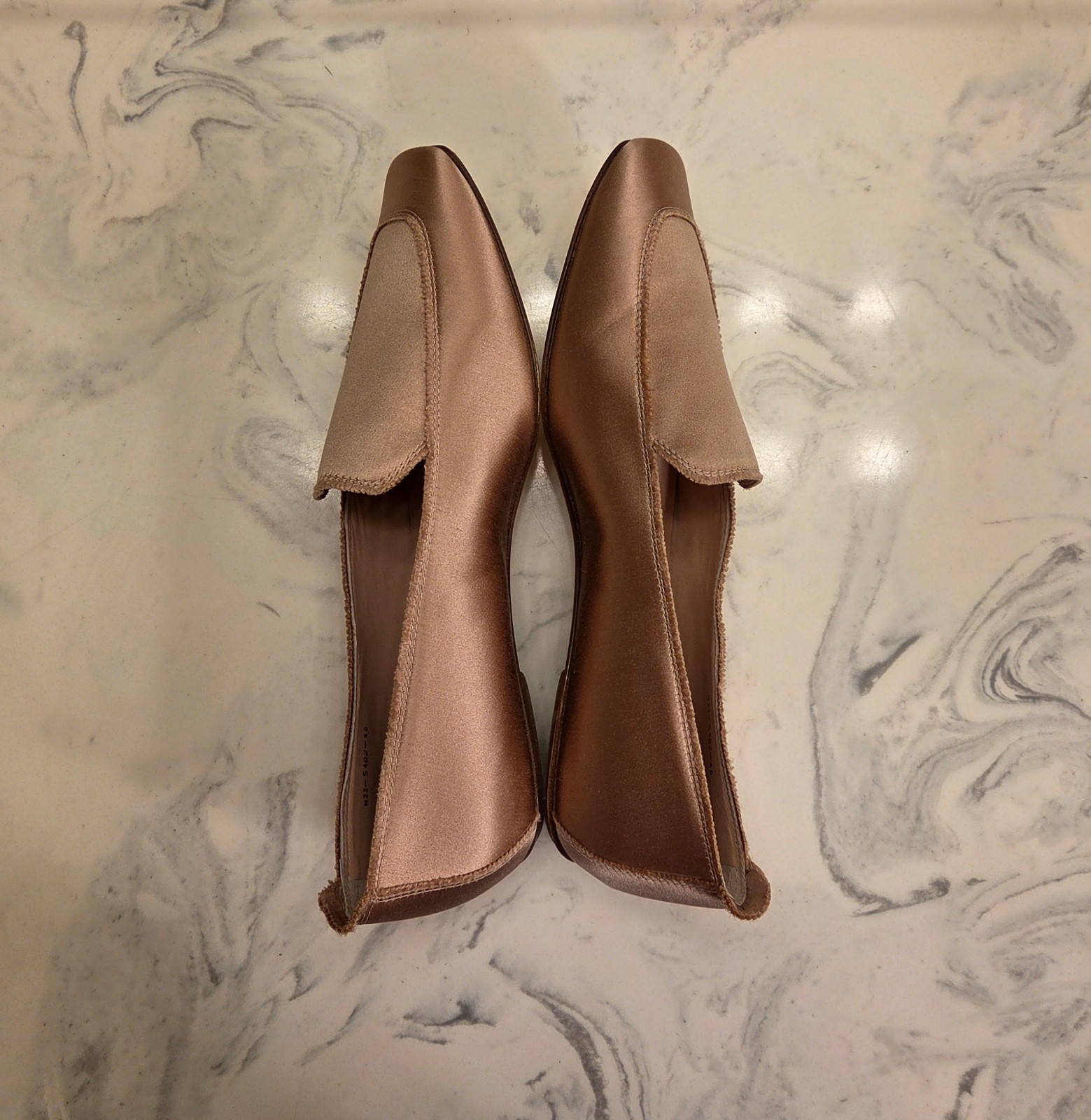 New! Pedro Garcia ‘Tamer’ Loafers Bisque Satin Womens 10 US 40 Eur. MSRP $550