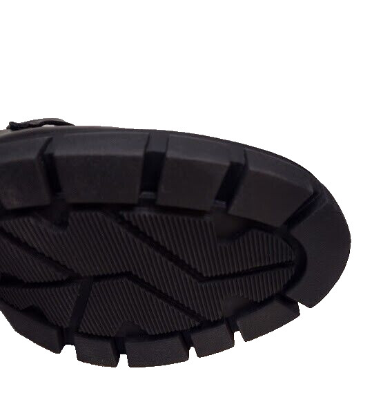 MADDEN NYC Comfort Size 11 Black Shiny Chain Link Design Heel Loafer Shoes NEW