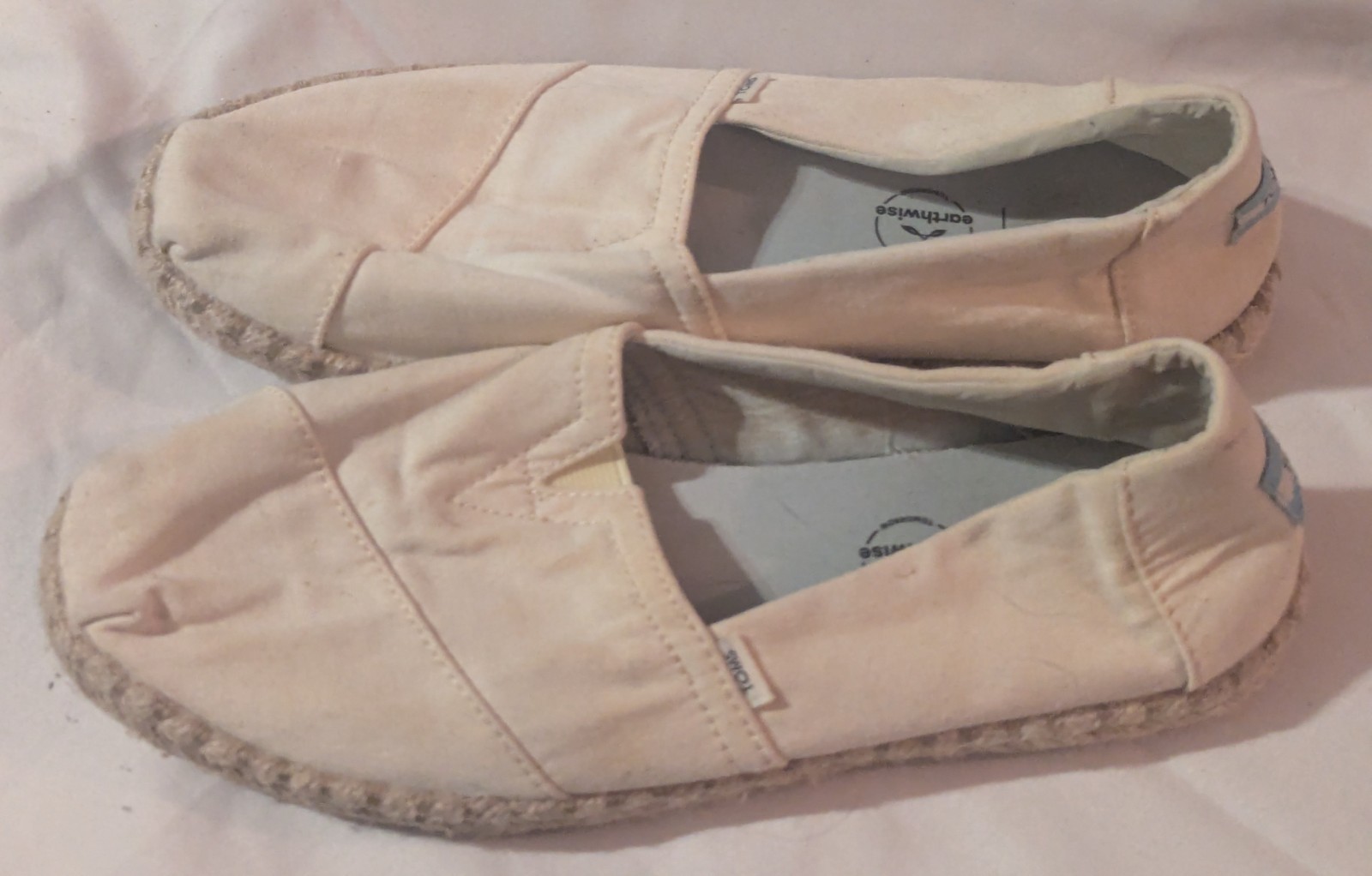 TOMS Women’s Shoes Alpargata Rope Natural Recycled Slubby Cotton 8.5 / 39