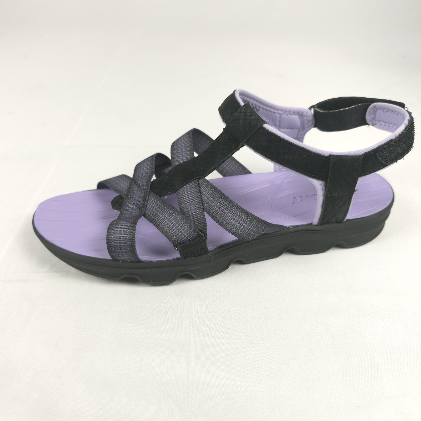 JSport Womens 10M Kaia Adjustable Strap Water Sports Comfort Sandal Black Purple