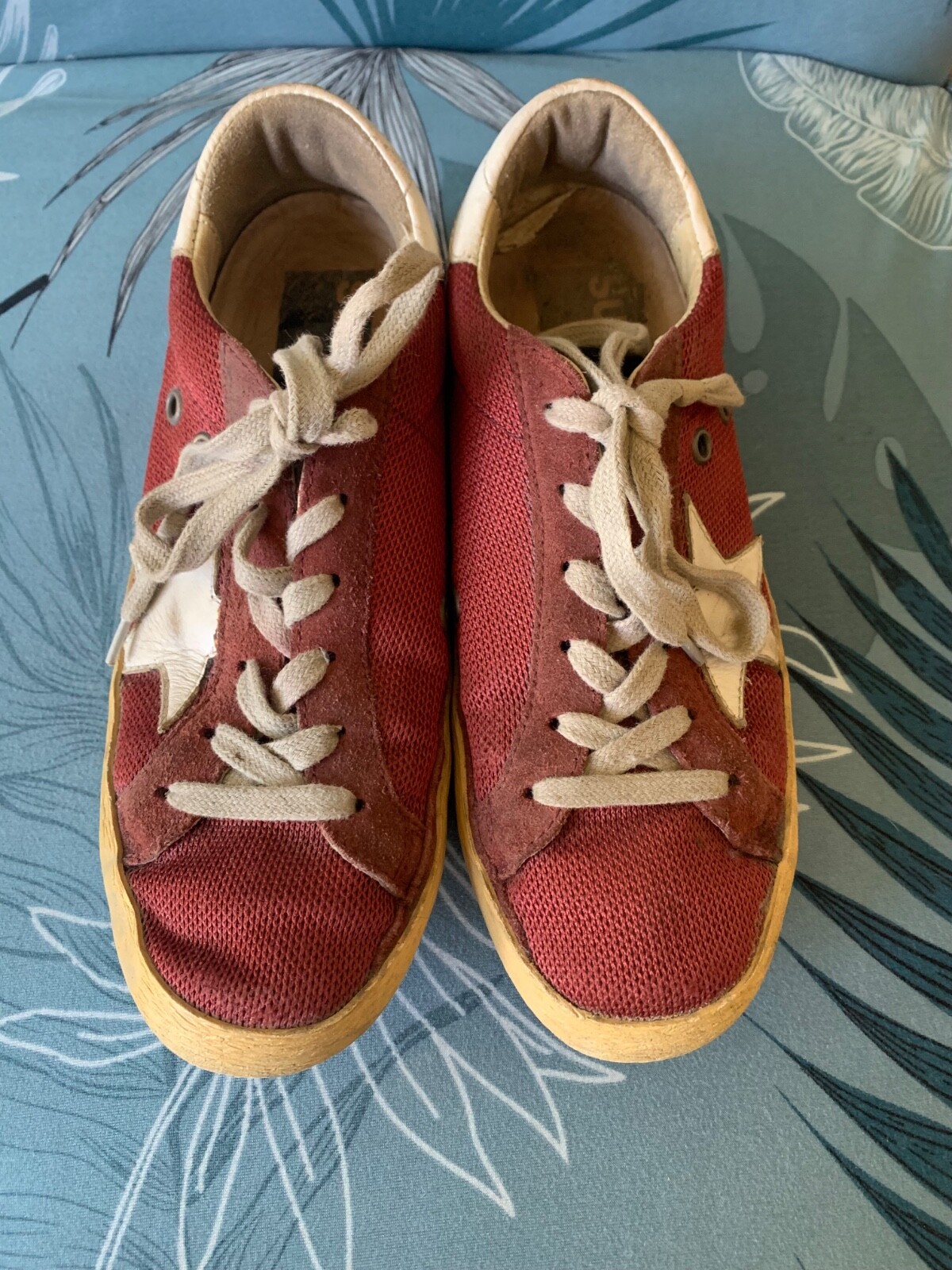 Golden Goose Superstar Red White SNEAKERS GYM SHOES women’s sz 36 5.5 6 WORN
