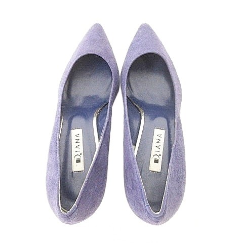 DIANAGood Condition Suede Heel Pumps Made in Japan 24.0cm Purple ■YHS7