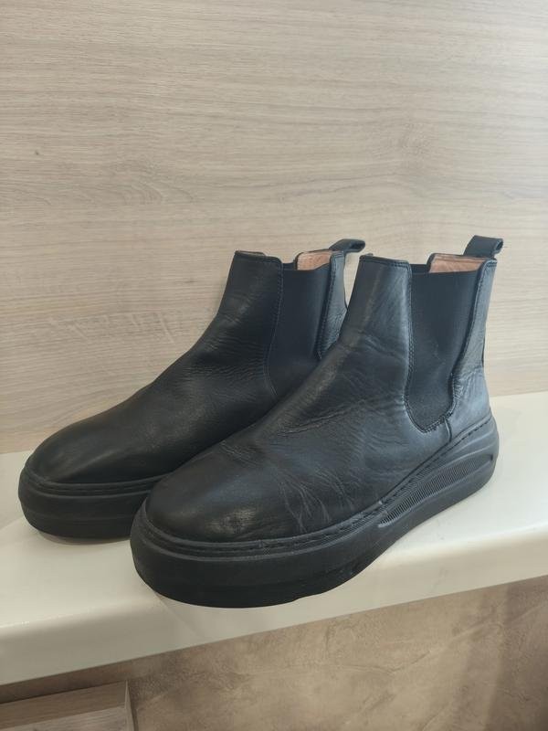 women unisa boots black leather 40