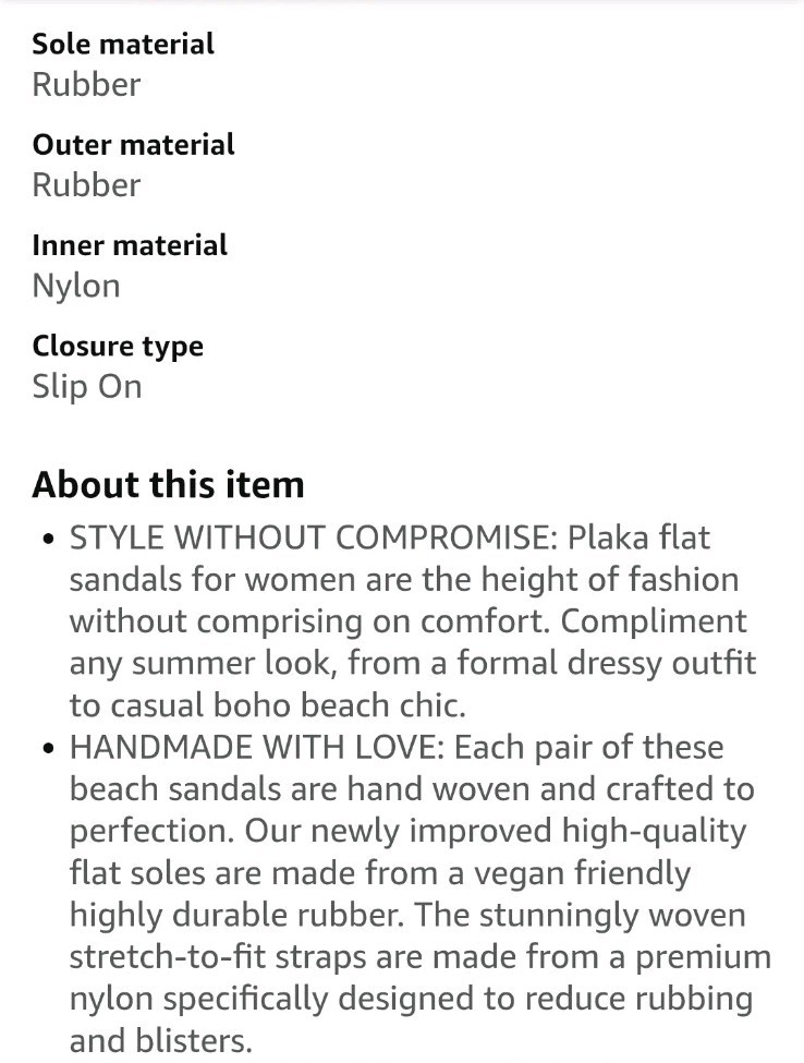 Plaka Beach Oceanside Flat Summer Sandals for Women Toe Loop Woman’s 9 vacation