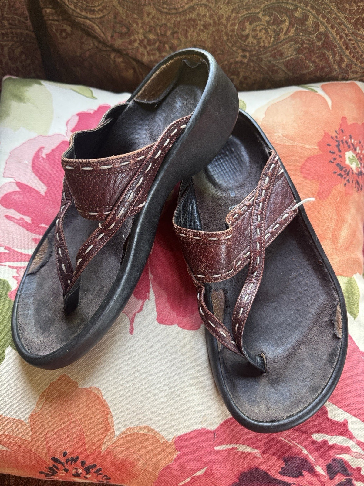 Birkenstock Tatami Leather sandal slides burgundy maroon wine black womens 38