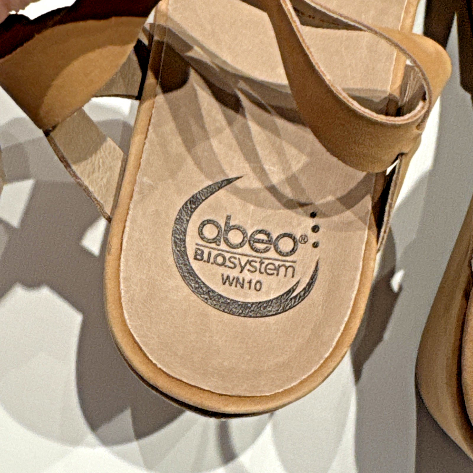 Abeo HANA Beige Leather Wedge Sandal Metatarsal Neutral Arch Support Size 10N